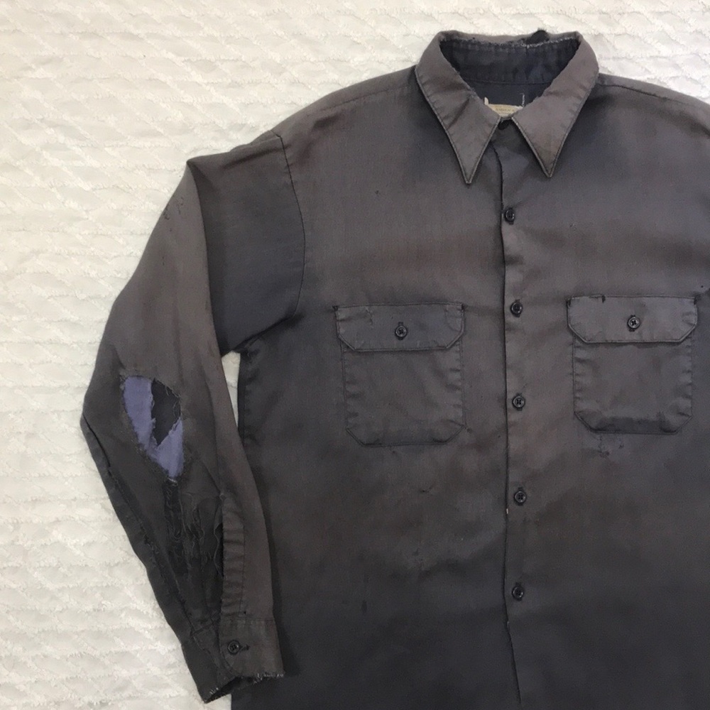 1970s Thrashed Sun Faded Big Mac Work Shirt